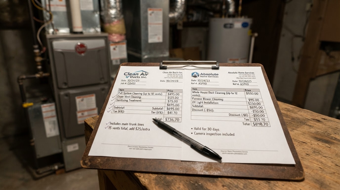 How to Compare Air Duct Cleaning Services