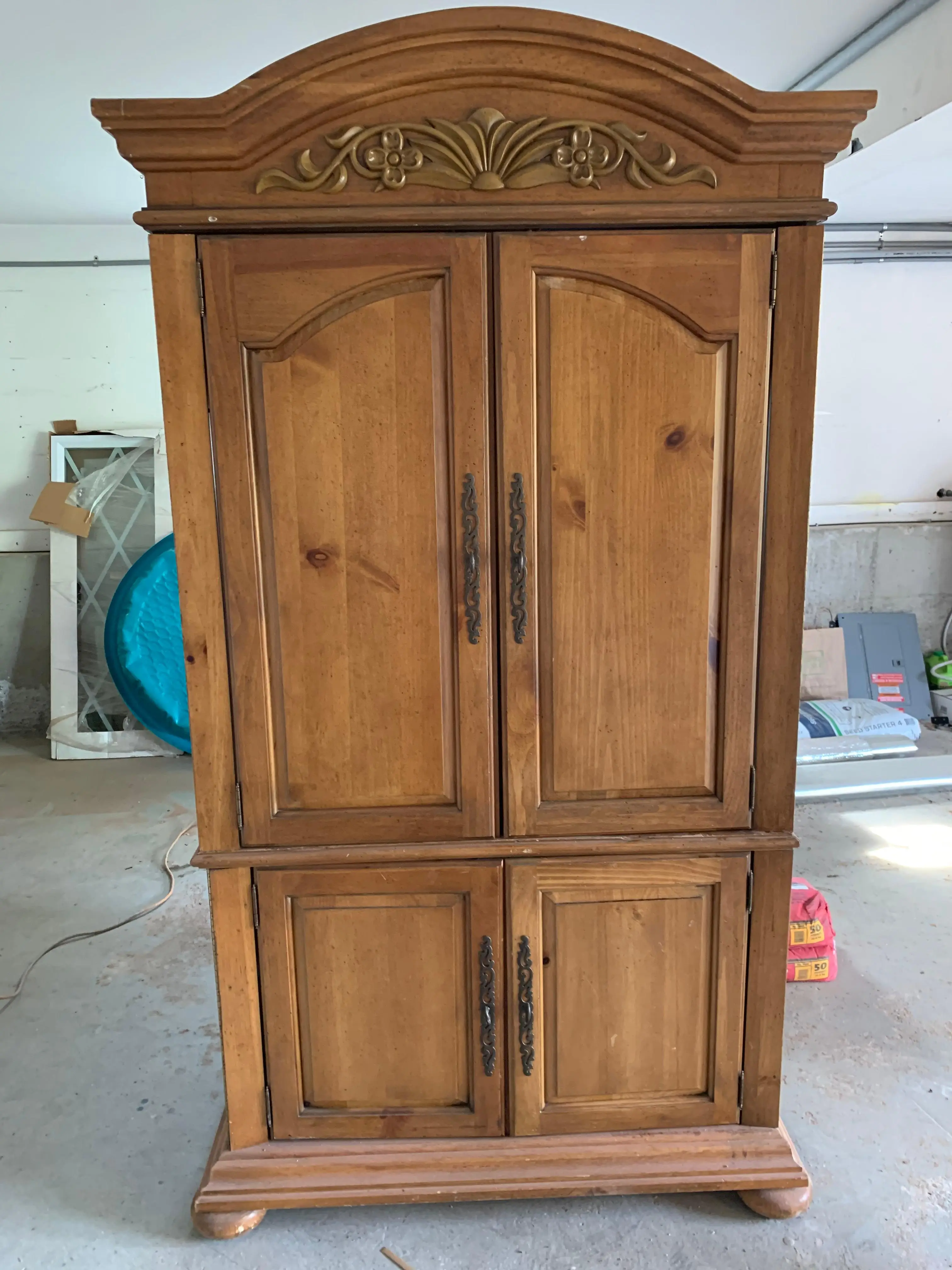 Before Armoire & wood furniture refinishing