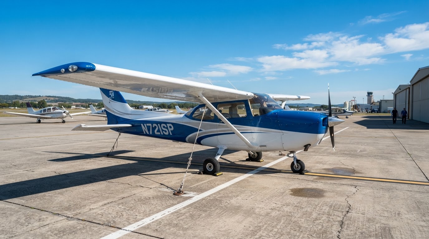 Cessna 172S on the ramp at Thomasville Regional Airport