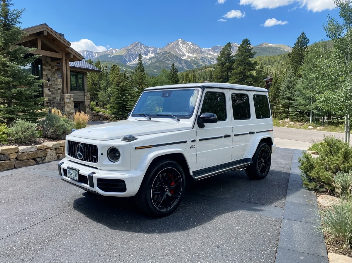 Ceramic coated white luxury vehicle with deep gloss finish