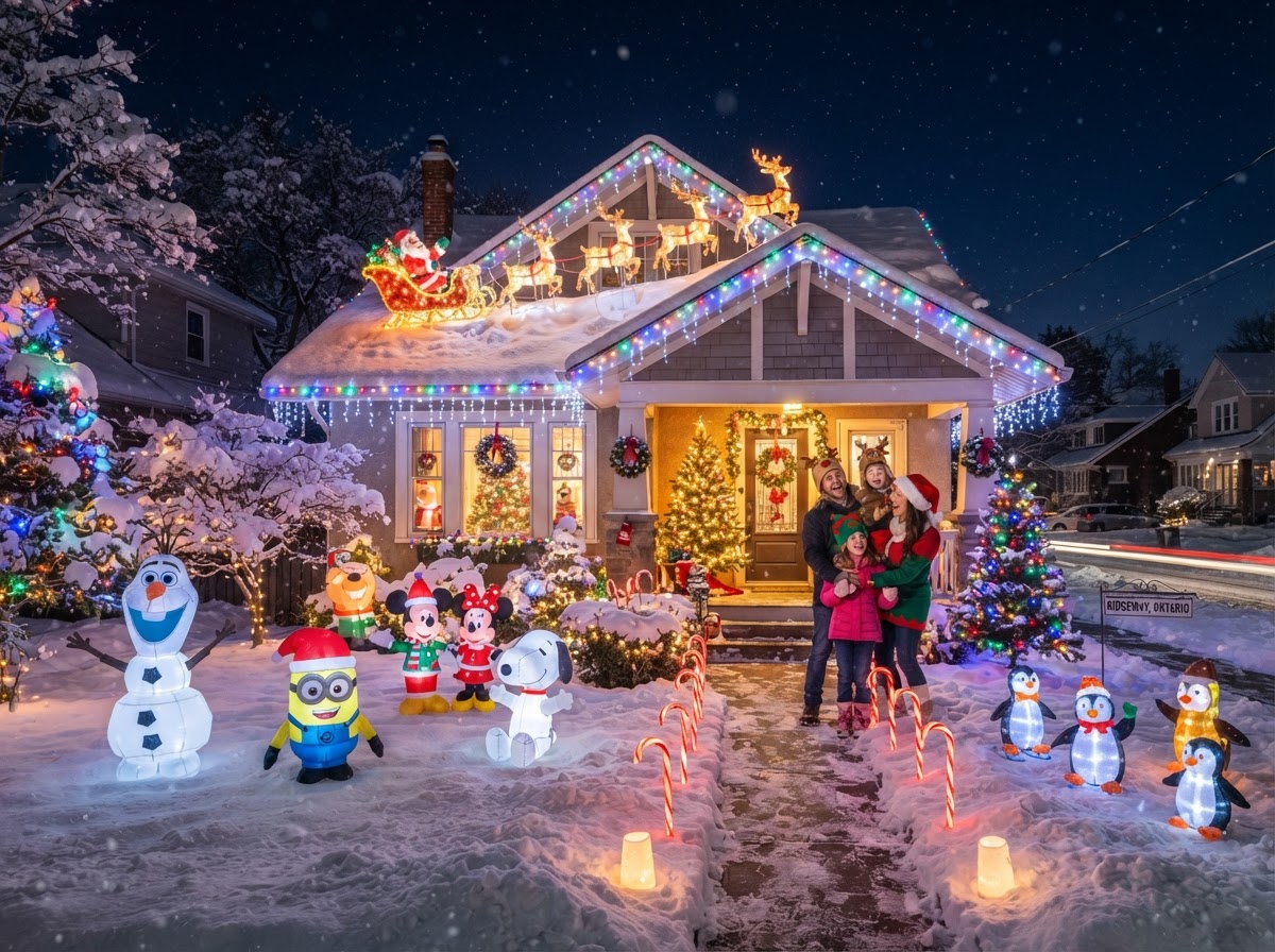 Black Creek Santa's Runway — a inflatable fun Christmas display in Douglastown & Black Creek