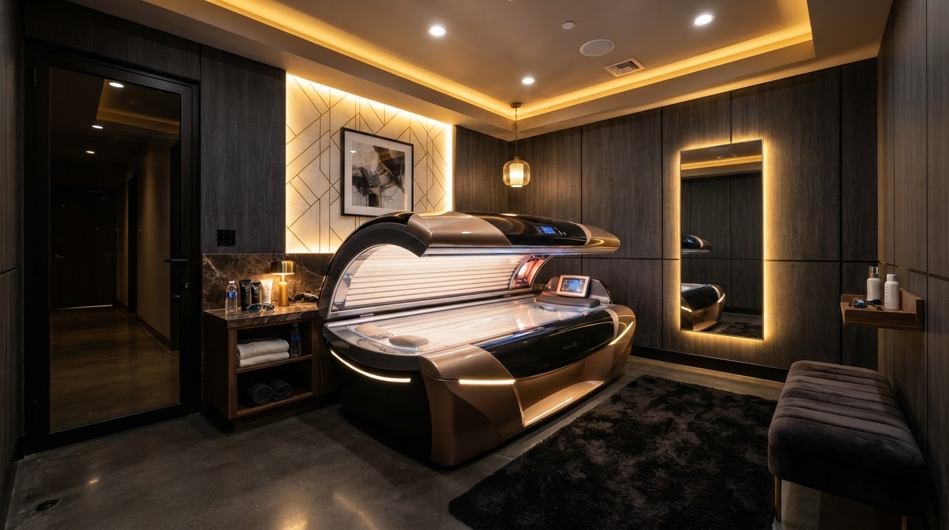 Lay-down UV tanning beds at Vernonia Tan and Beauty