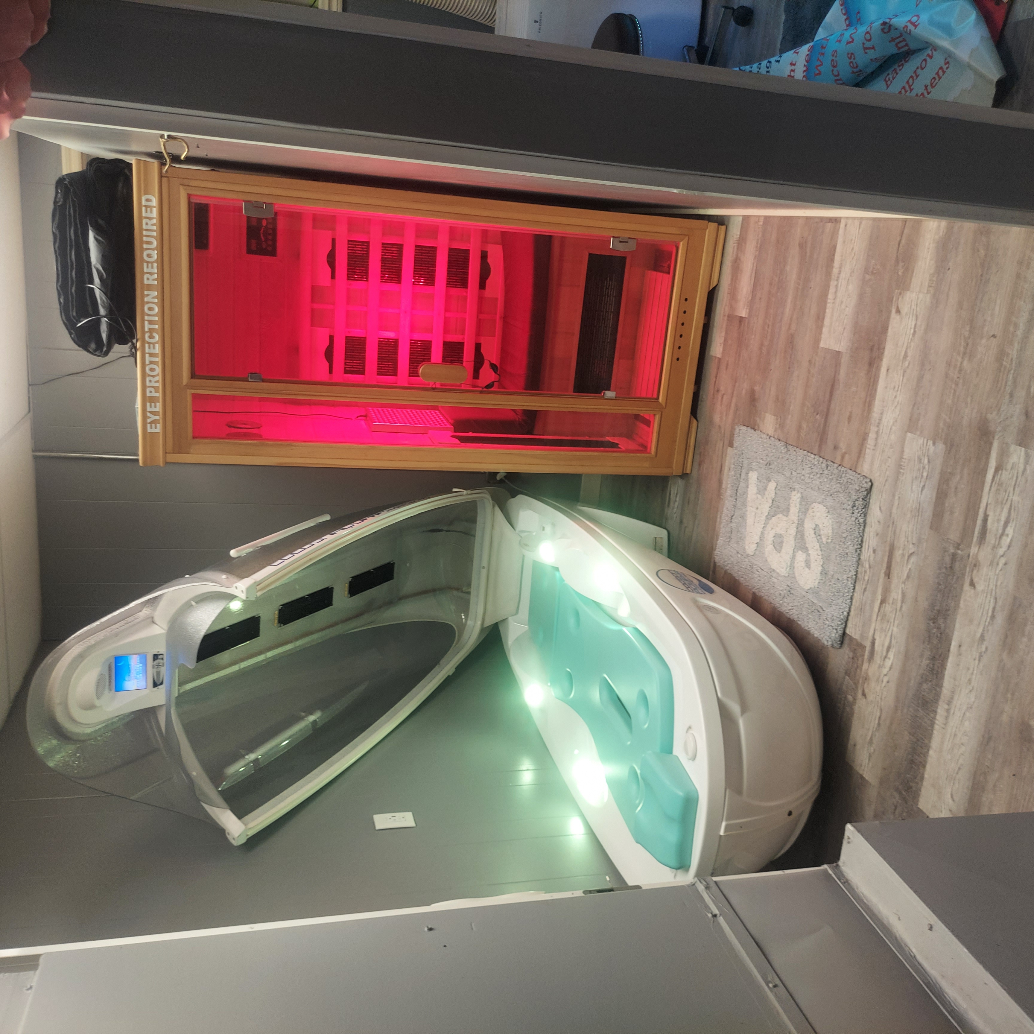 Dry Infrared Sauna with Red Light Therapy at Vernonia Tan & Beauty