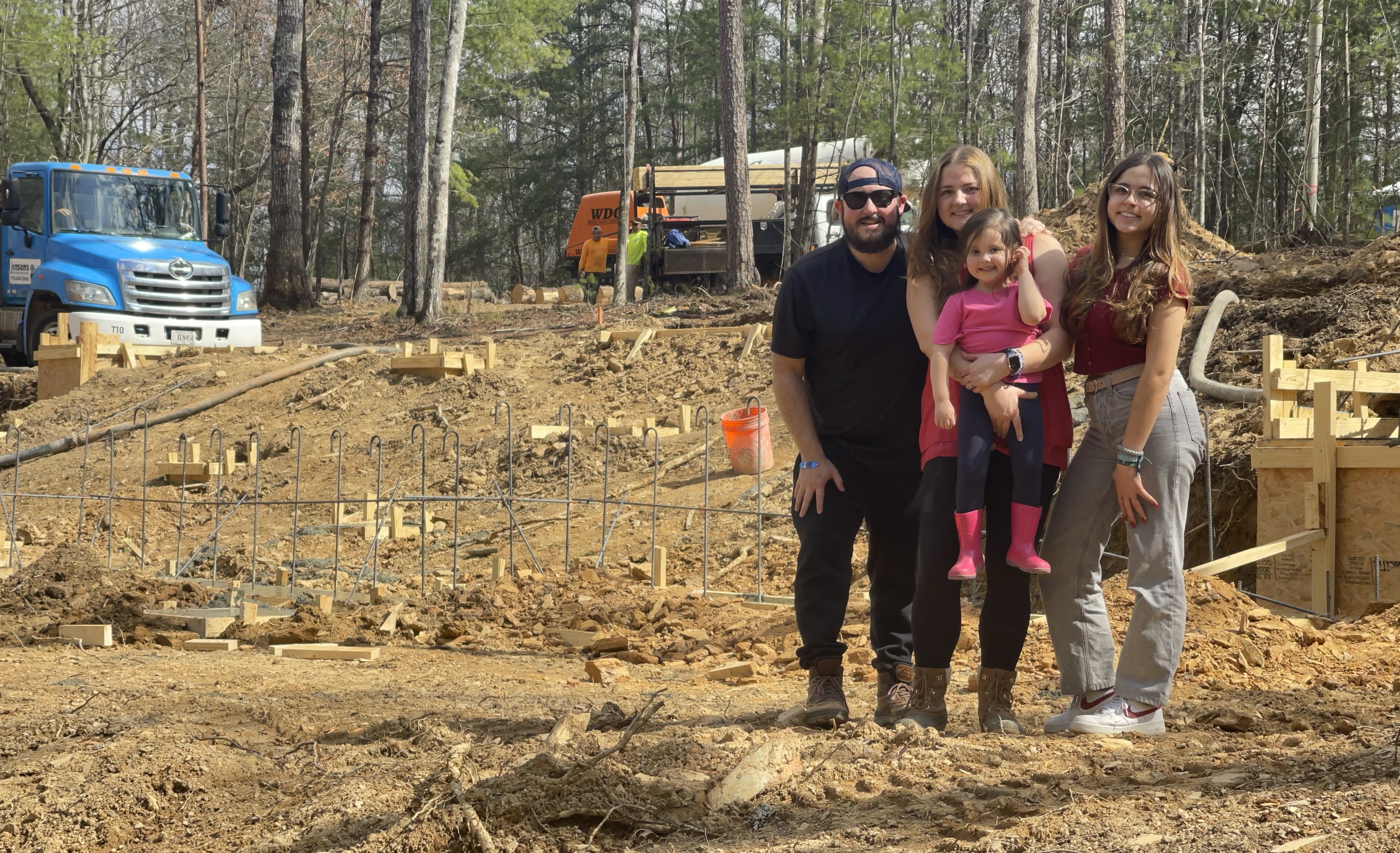 With my family on a build