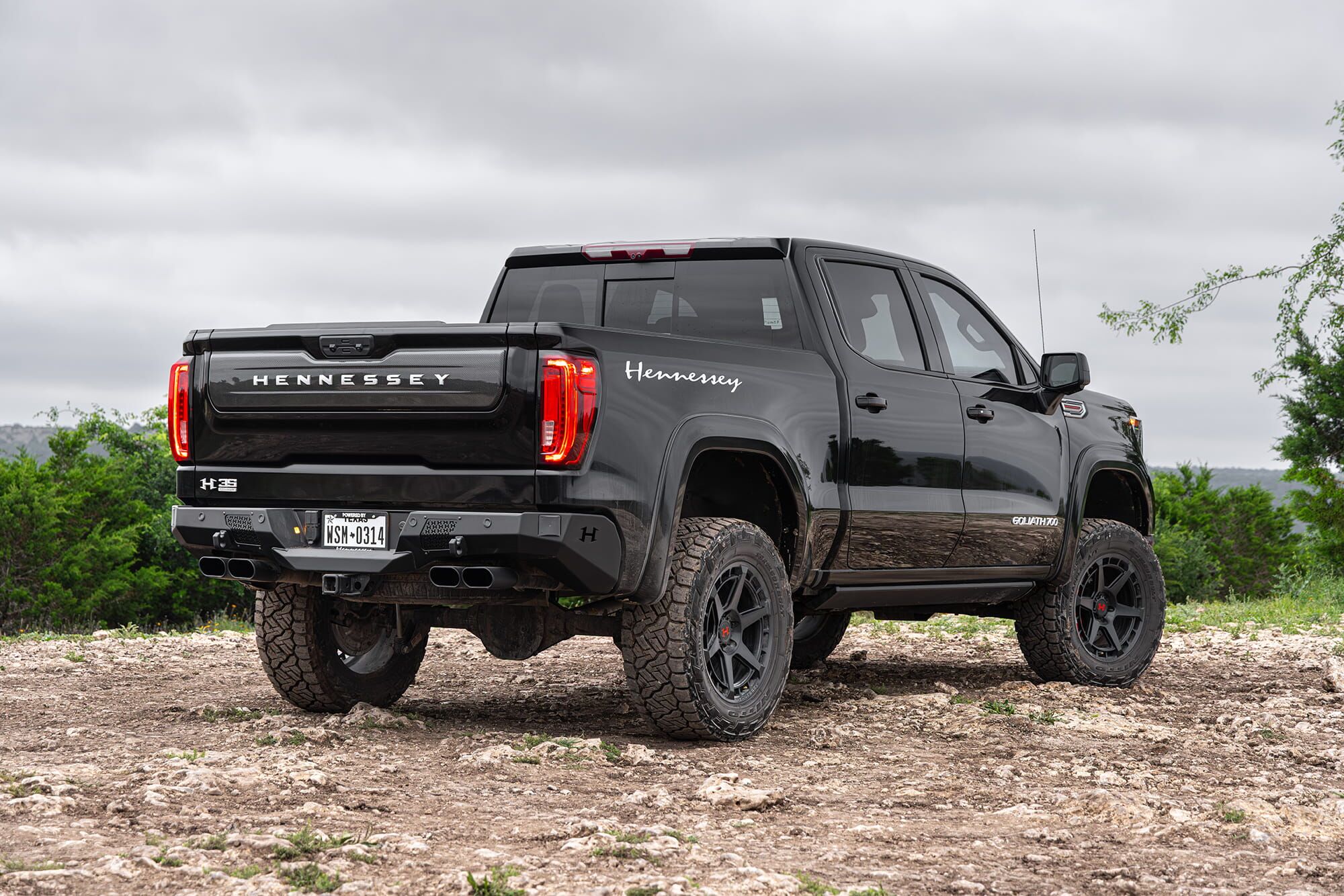 Hennessey GOLIATH steel rear bumper & dual black exhaust tips