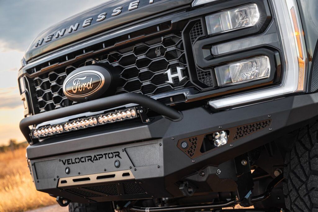VelociRaptor-branded front bumper & 50-inch LED light bar