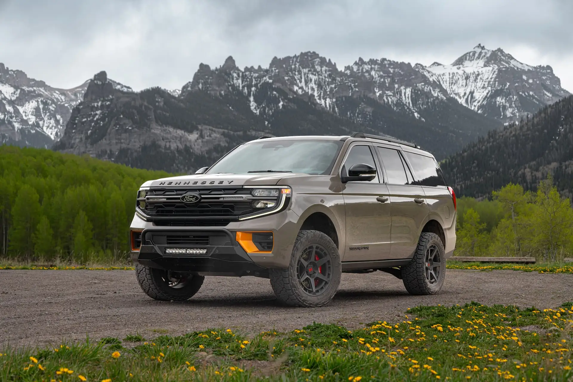 Rear three-quarter canyon road