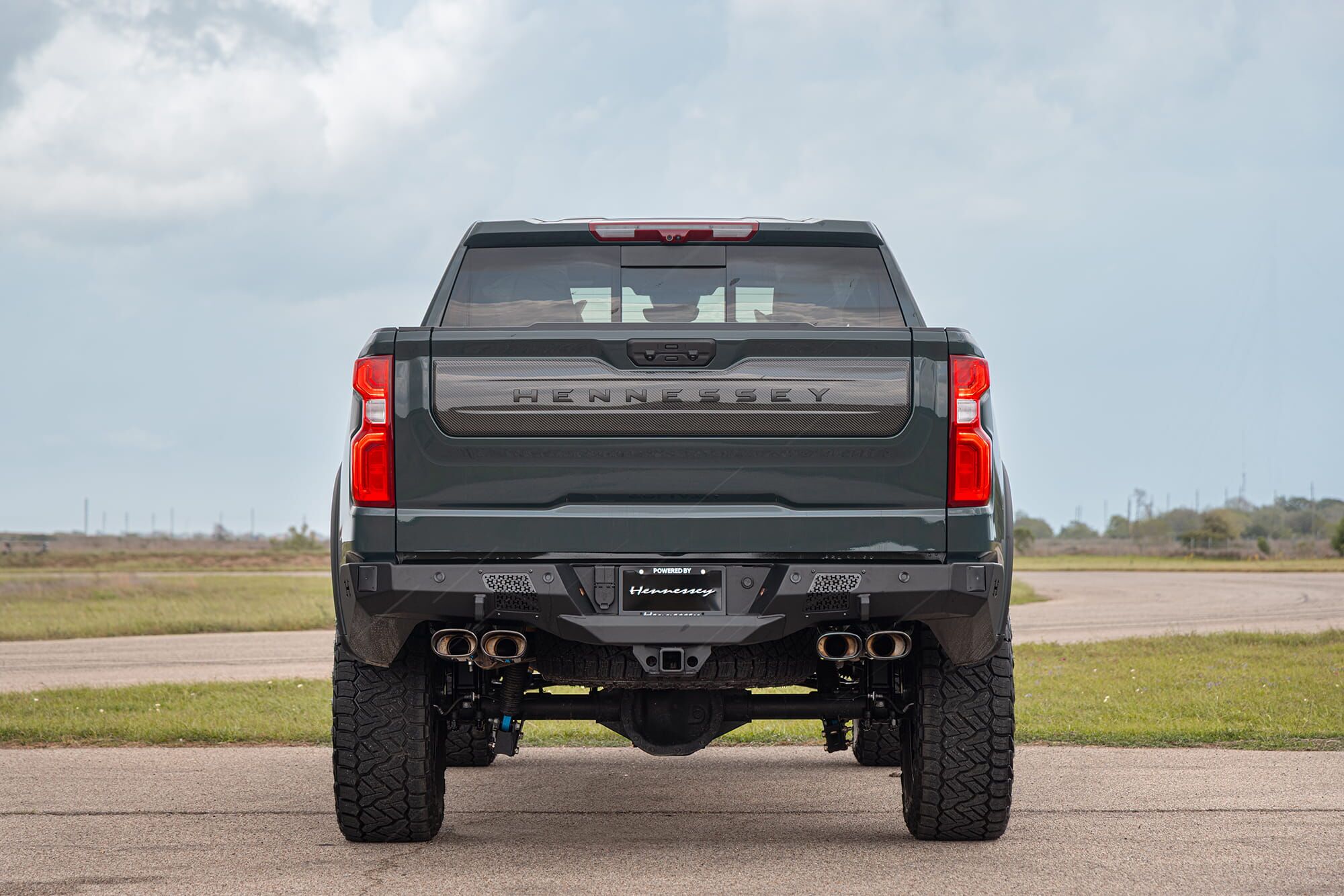 Hennessey GOLIATH steel rear bumper & dual black exhaust tips