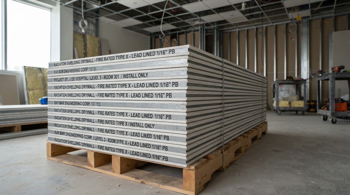 Lead-Lined Gypsum Board