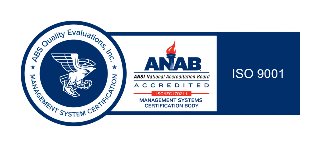 ISO 9001 Accredited