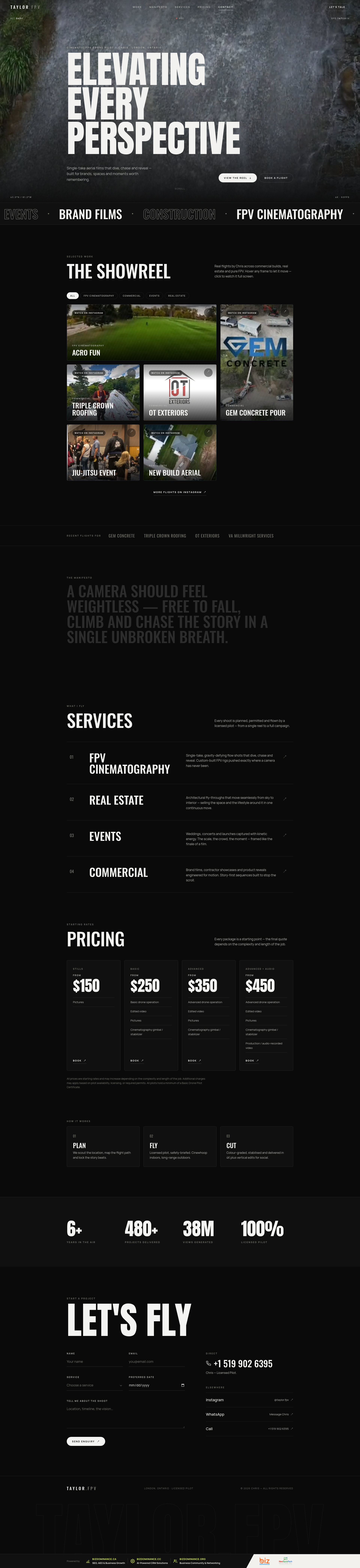 Taylor FPV website preview