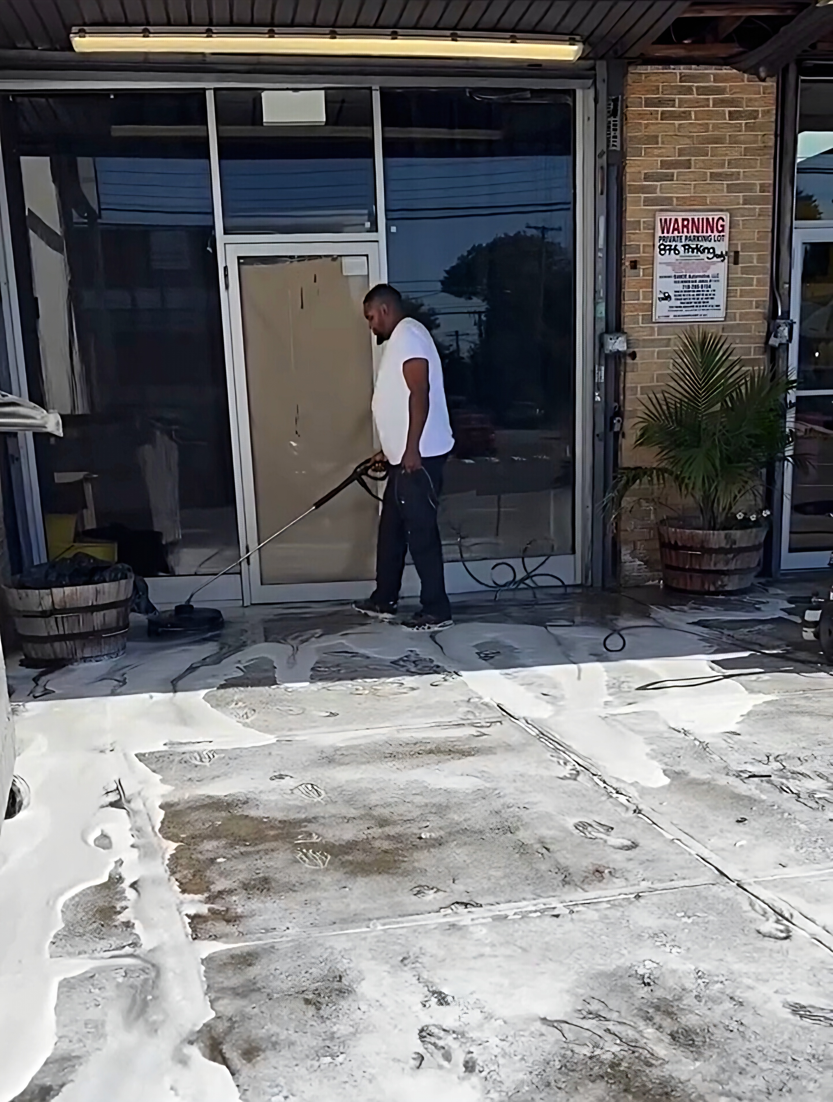 Storefront Pressure Washing & Window Cleaning - After