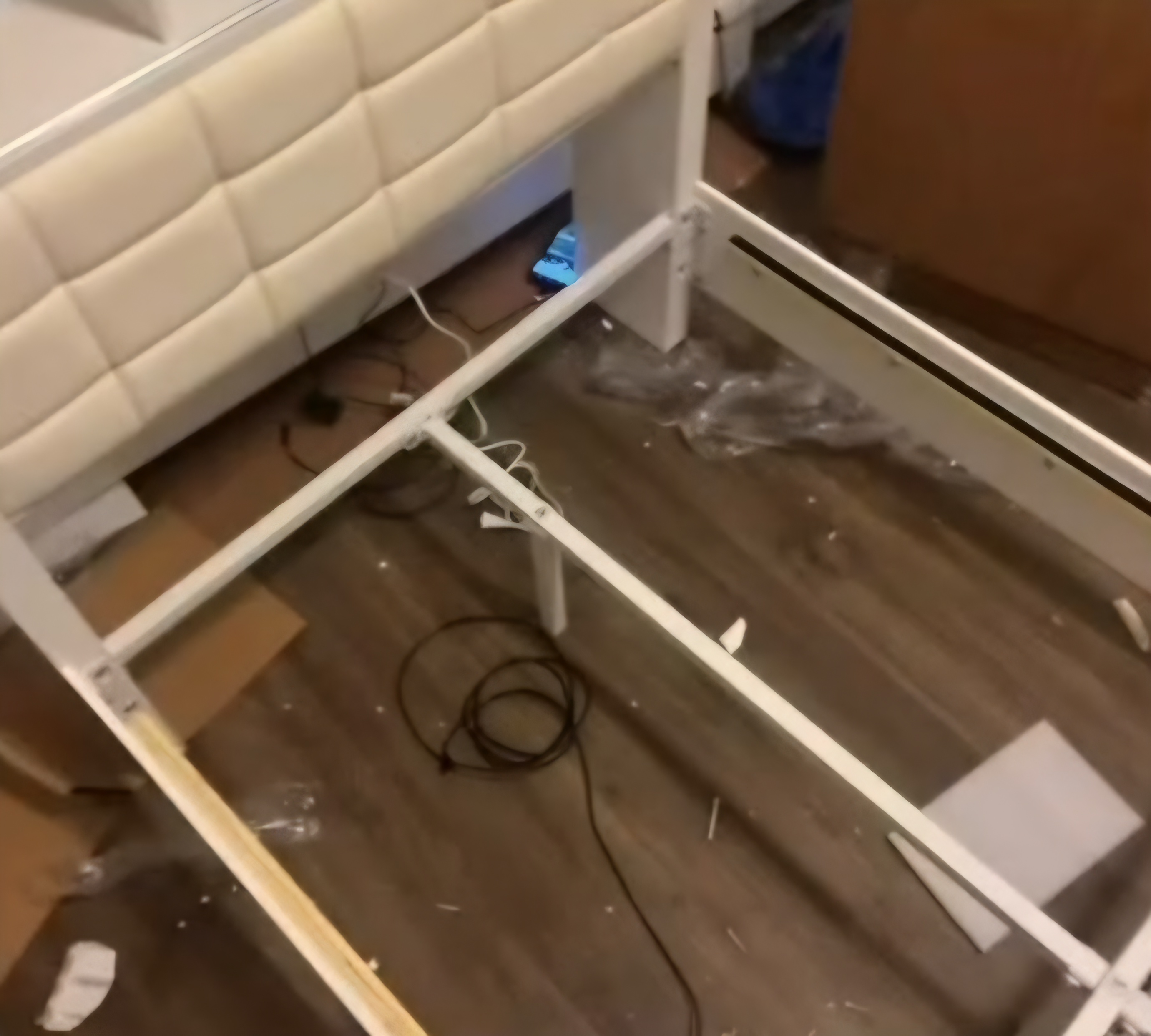 Custom Bed Frame Assembly - Before