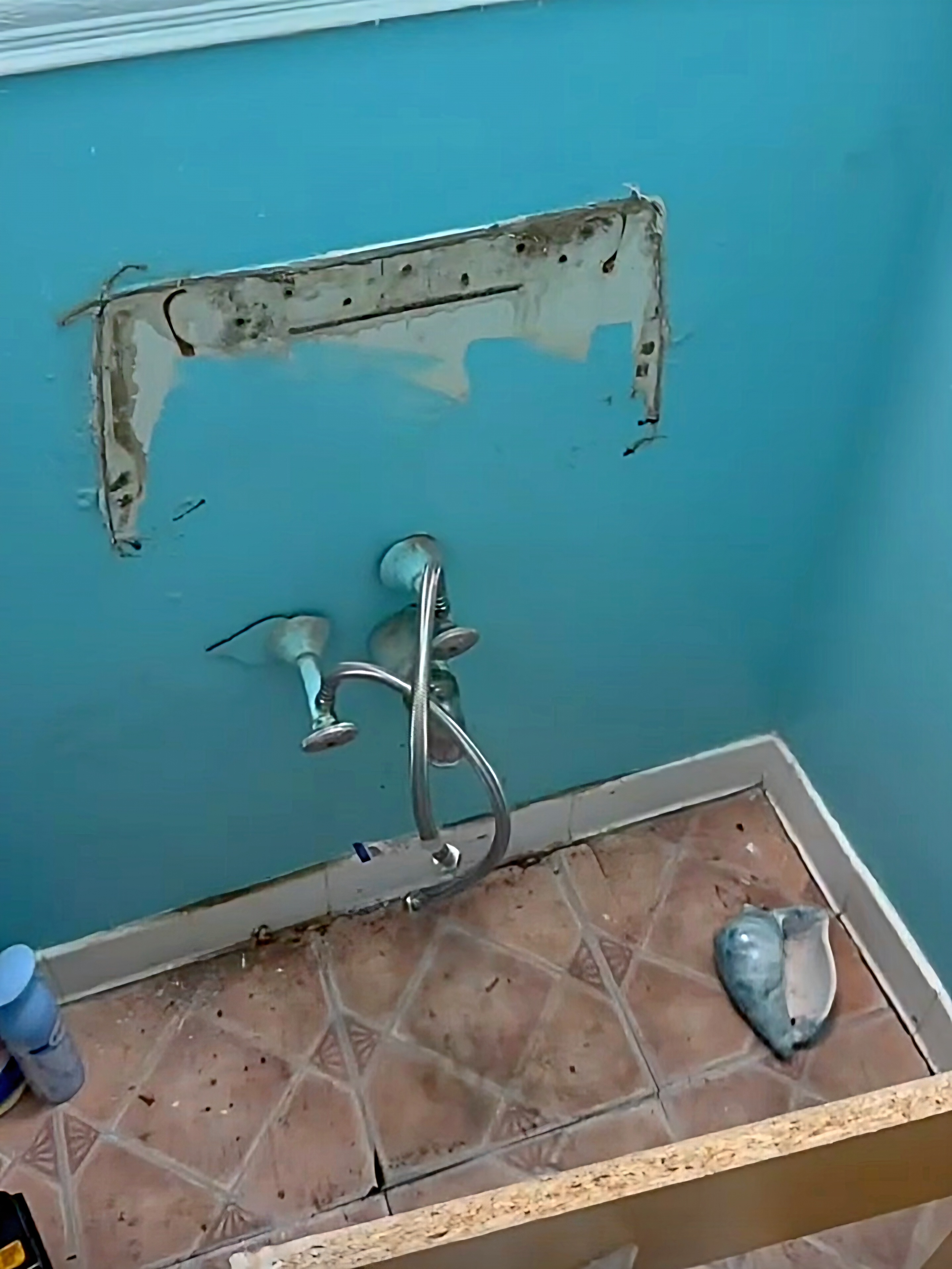 Bathroom Vanity & Sink Installation - Before