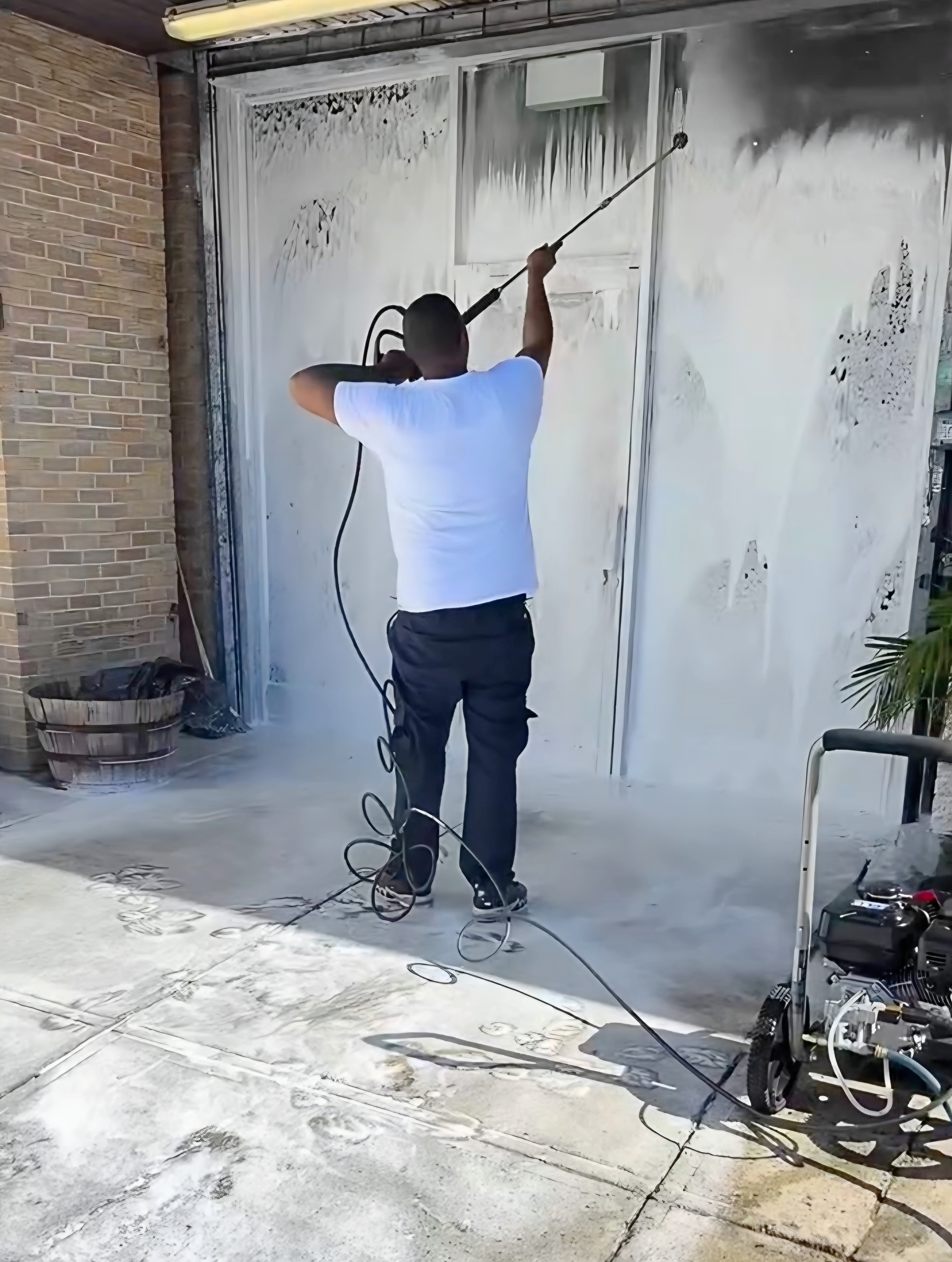 Storefront Pressure Washing & Window Cleaning - Before