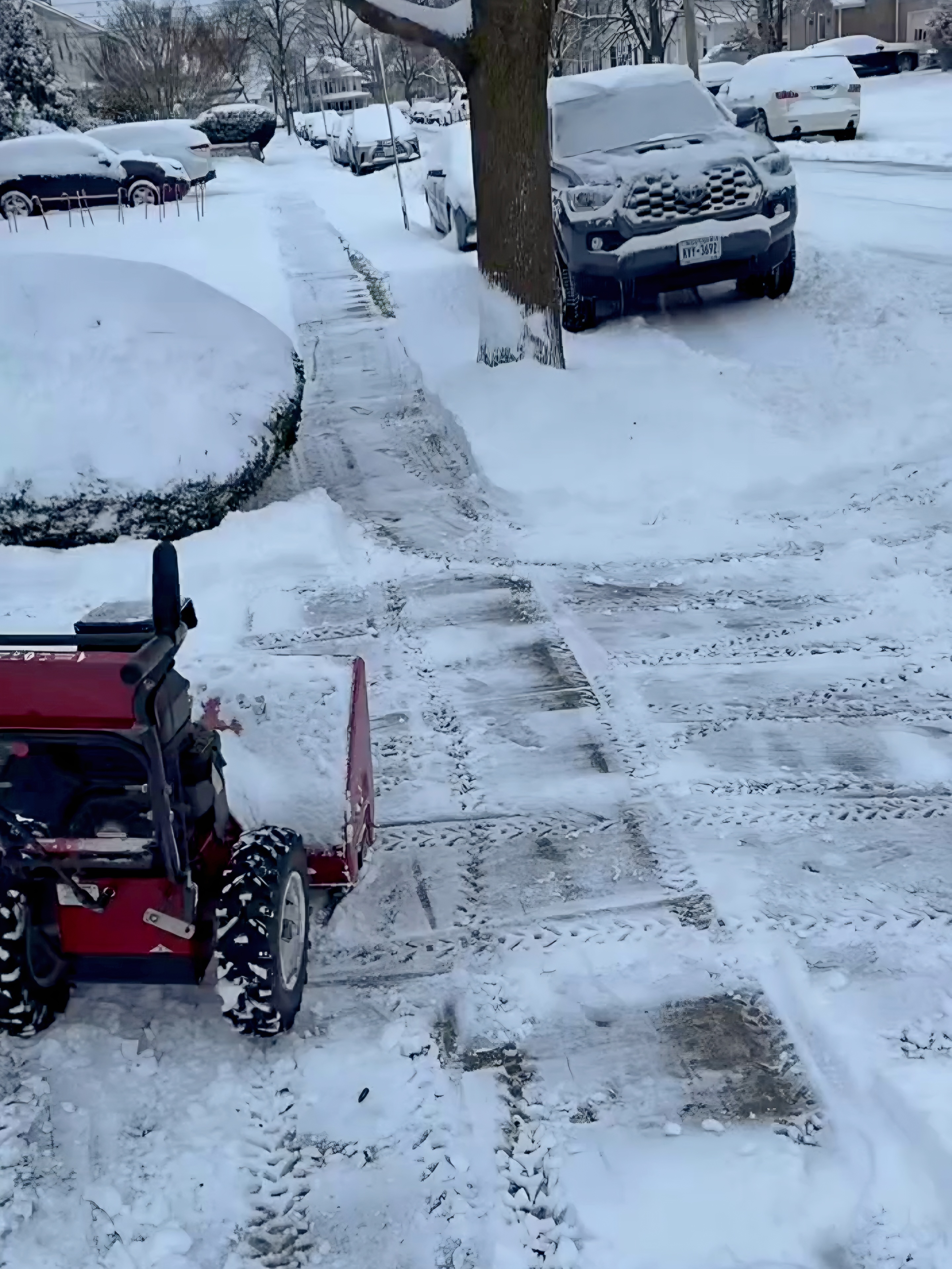 Residential Snow Blower Clearing — Sidewalks & Walkways