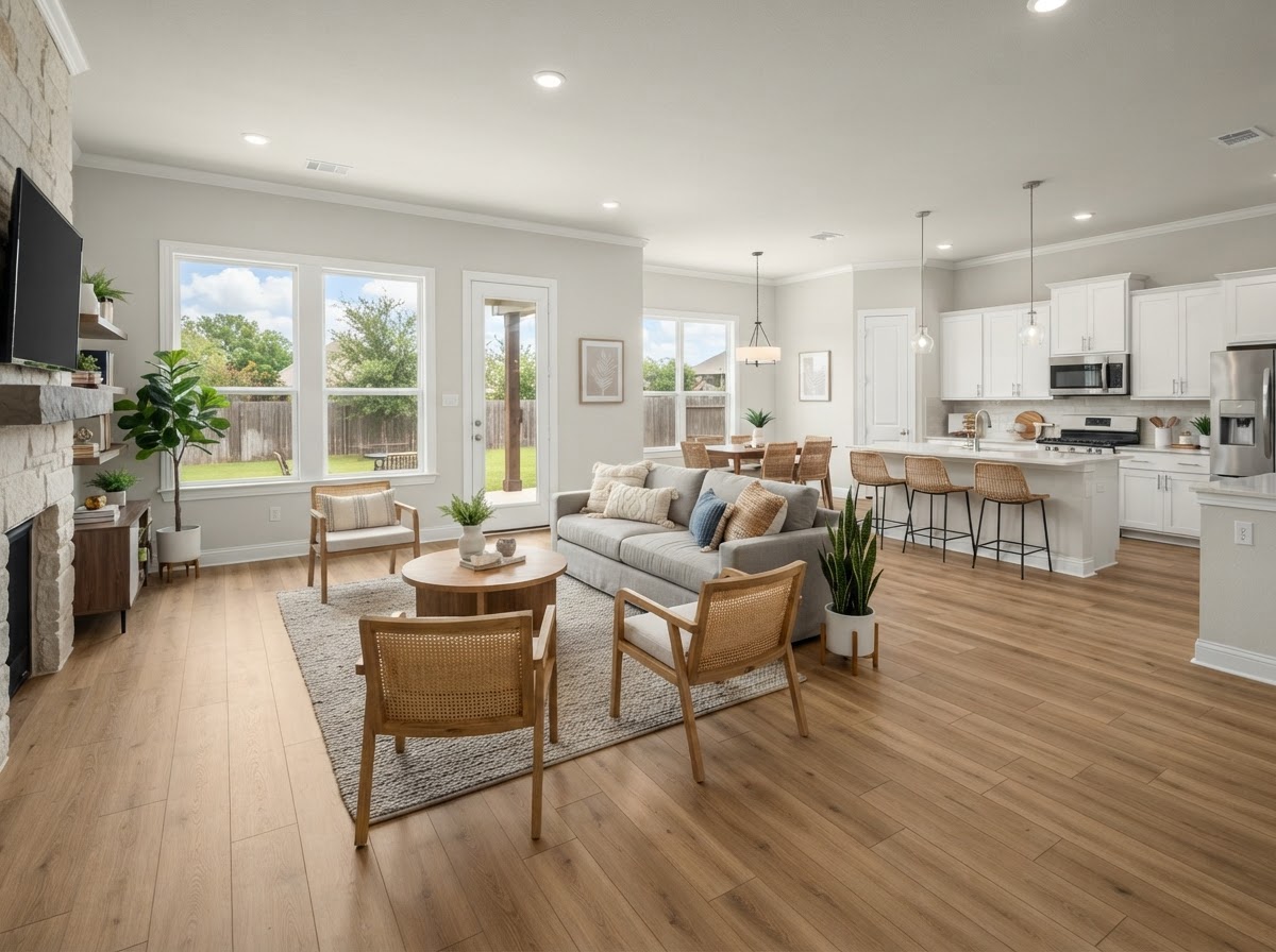 Flooring — Stone to LVP — after renovation