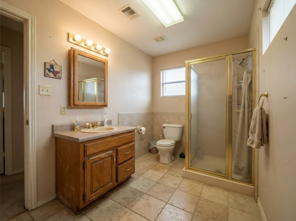 Downstairs Bathroom — before renovation