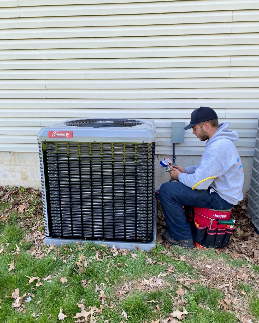 Central AC Condenser Diagnostic & Gauge Testing