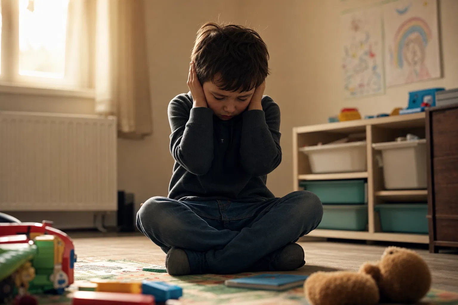 Child experiencing sensory overwhelm