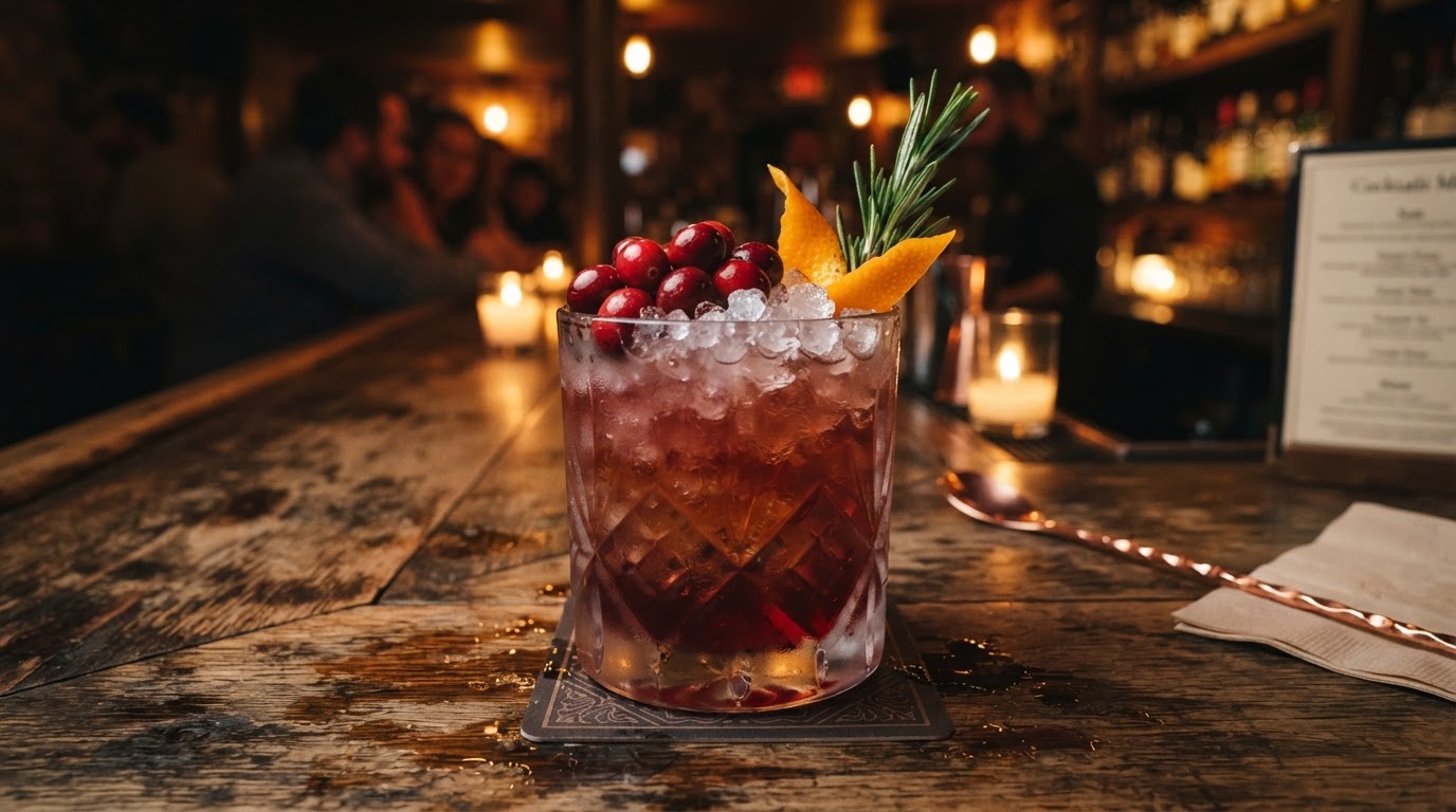 Bourbon Cranberry Smash — complete Thanksgiving recipe with ingredients and steps
