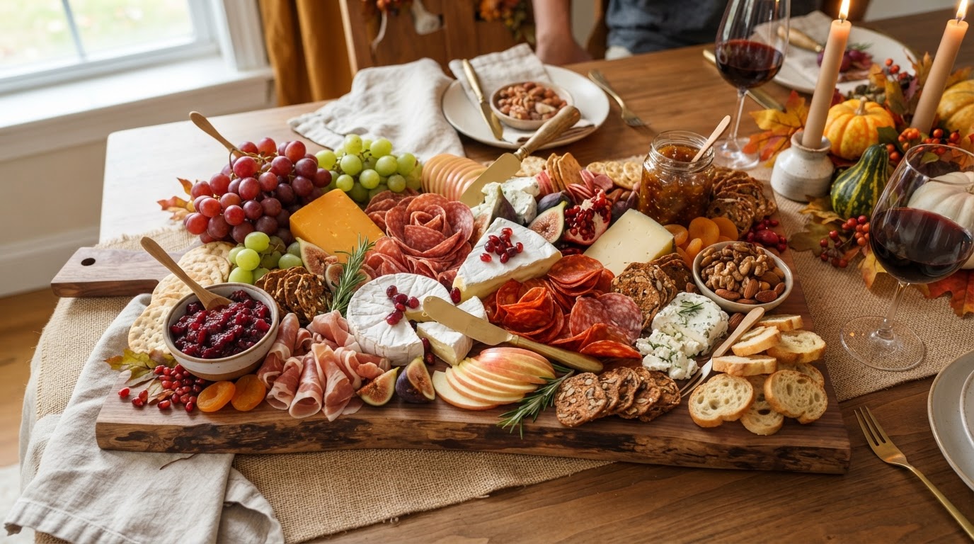 Thanksgiving Appetizers & a Show-Stopping Charcuterie Board