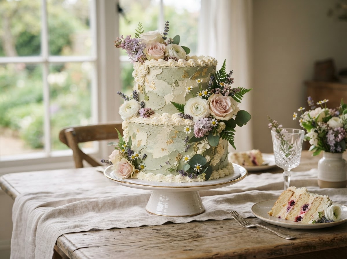Sage & Bloom — Elegant & Floral cake by April's Cakes