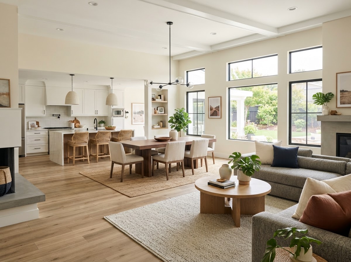 Open-Concept Living & Dining — Whole-Home remodel in Spring Valley, NV
