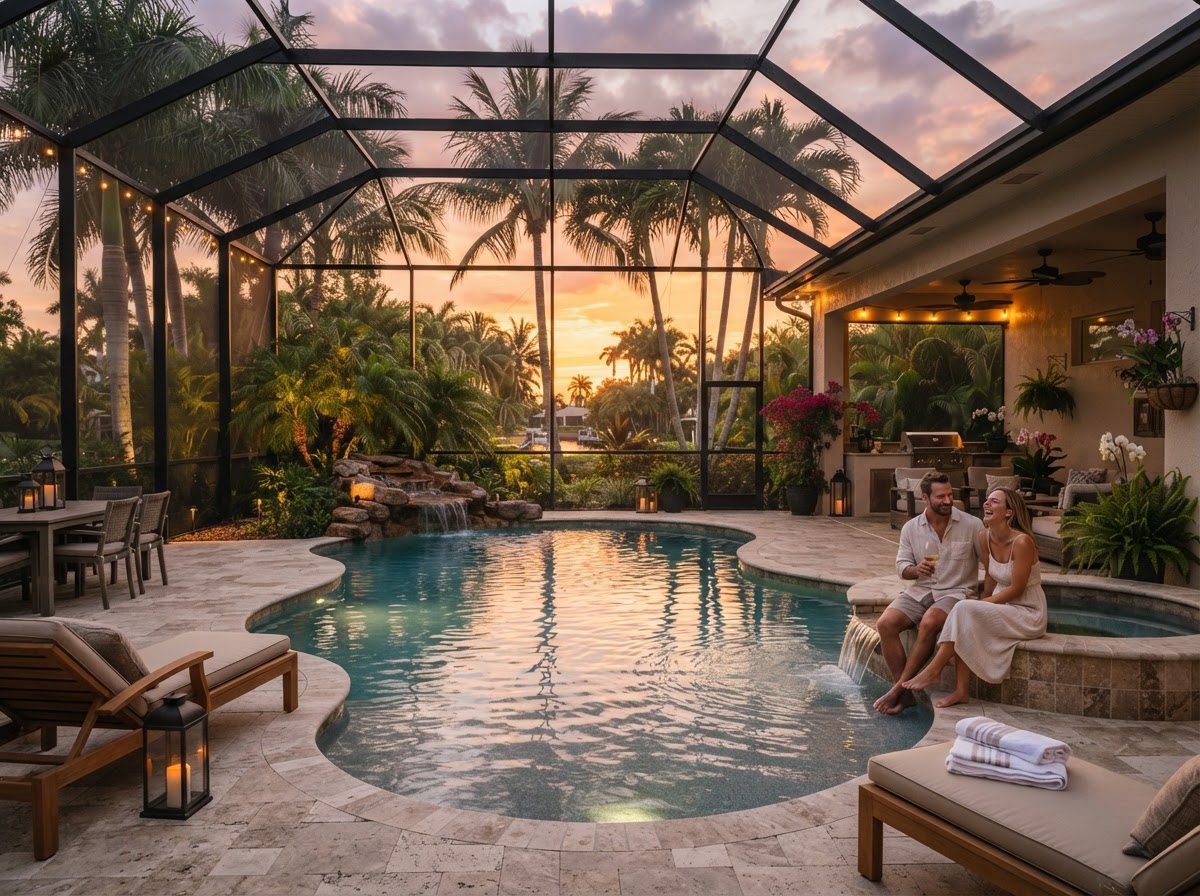 Florida lanai and pool lifestyle, Southwest Florida
