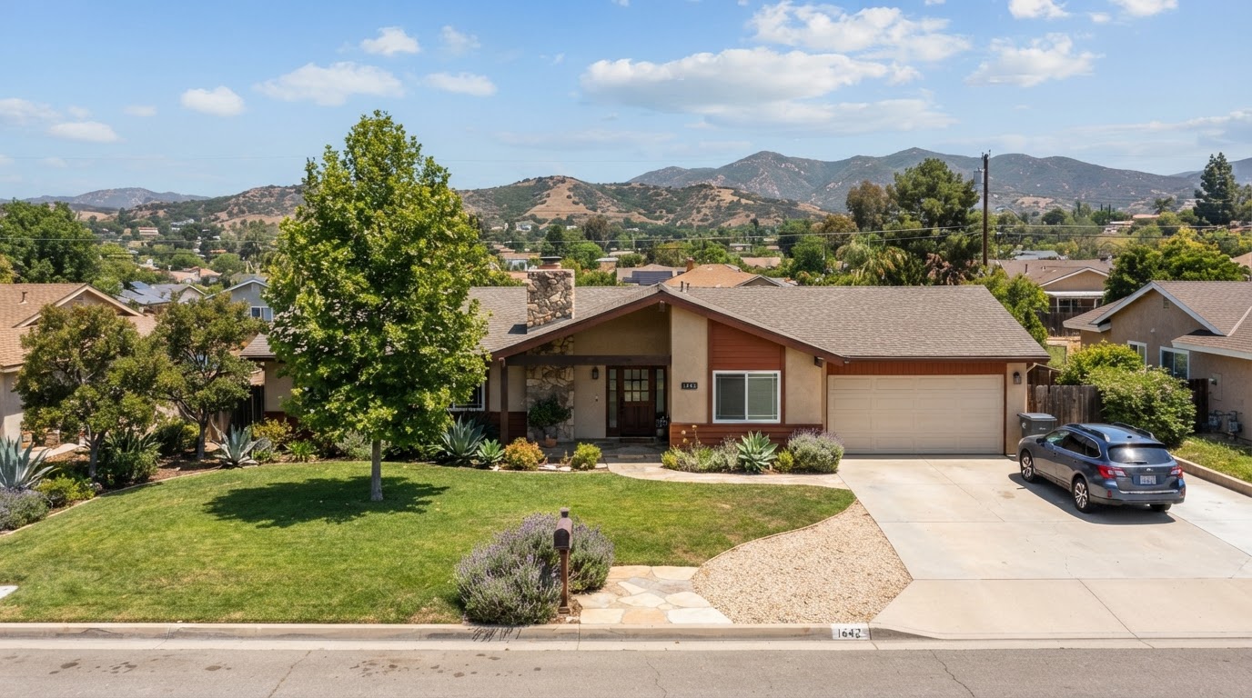 Representative residential property in Escondido, CA