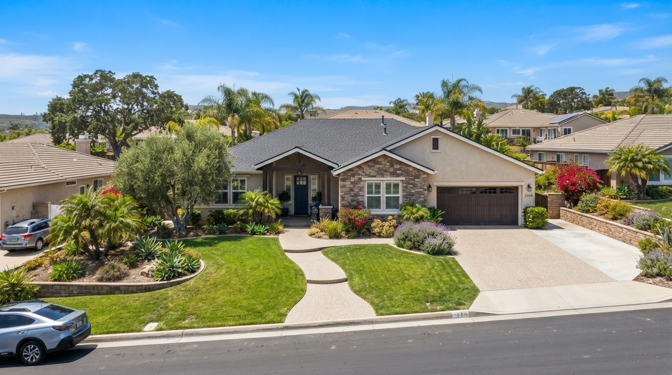 Representative residential property in Vista, CA