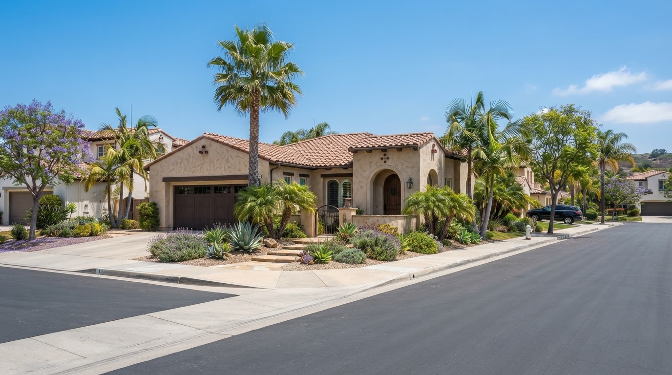 Standard tract home in San Diego