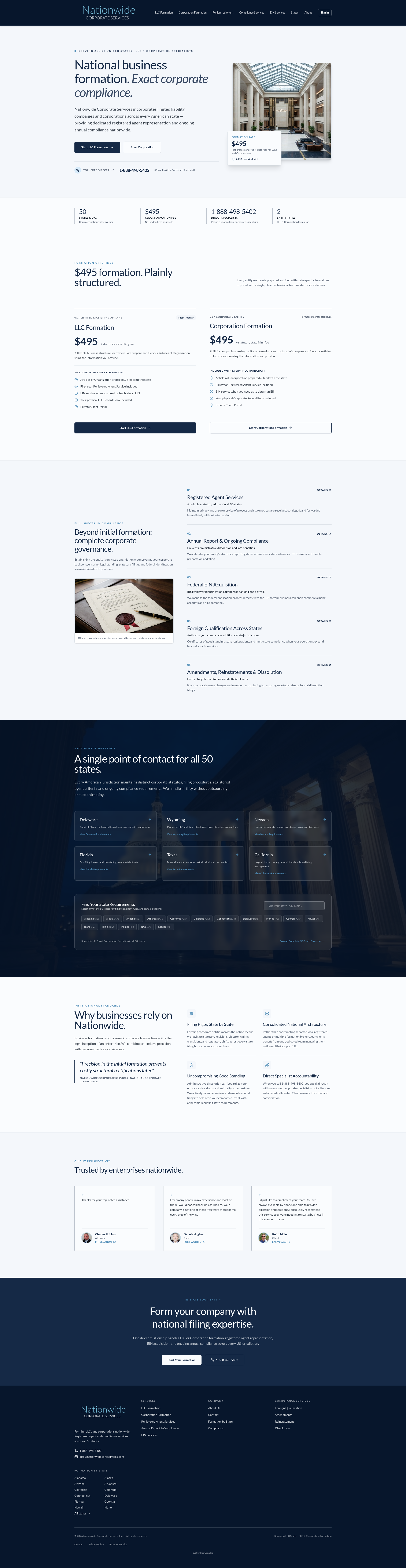 Nationwide Corporate Services business formation and compliance platform