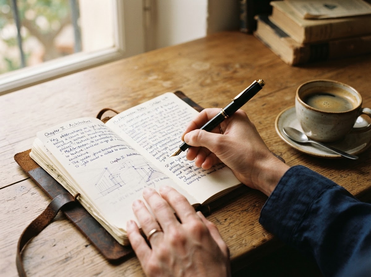 A founder writing down how their business runs