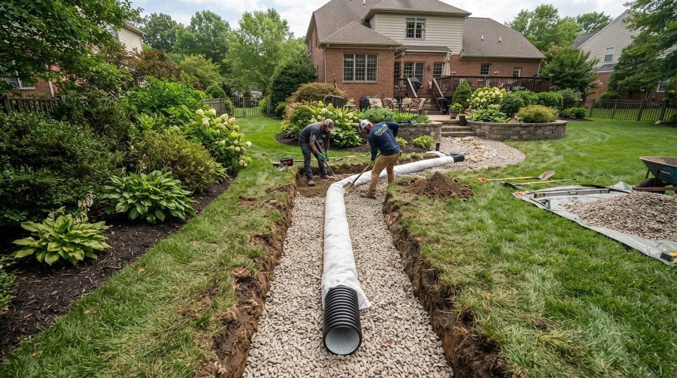 Property Drainage Solutions in Dunkirk & Calvert County MD