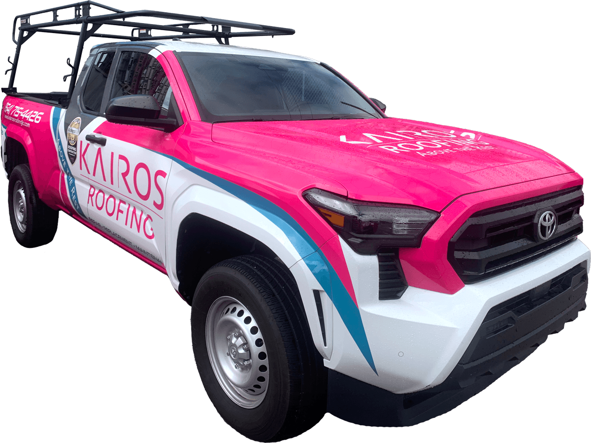 Kairos Roofing System truck on a South Florida job site