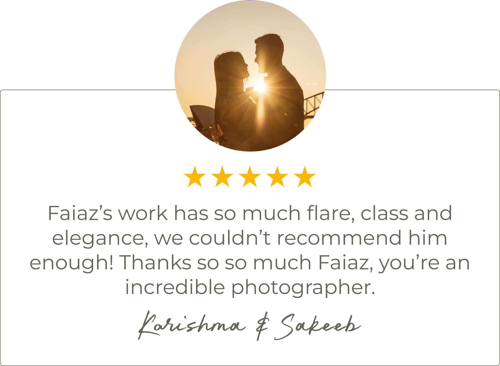 Client review from Karishma