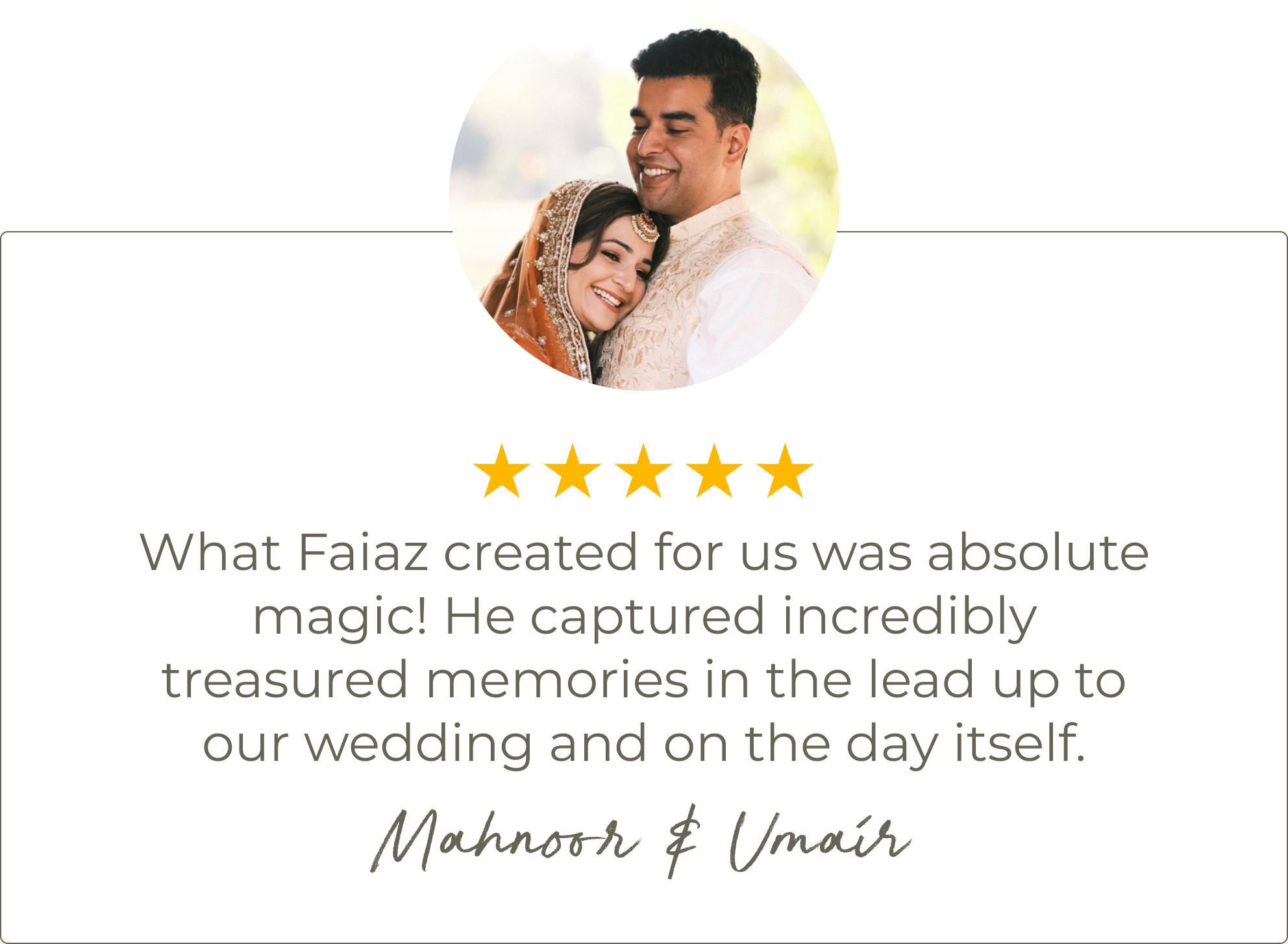 Client review from Mahnoor