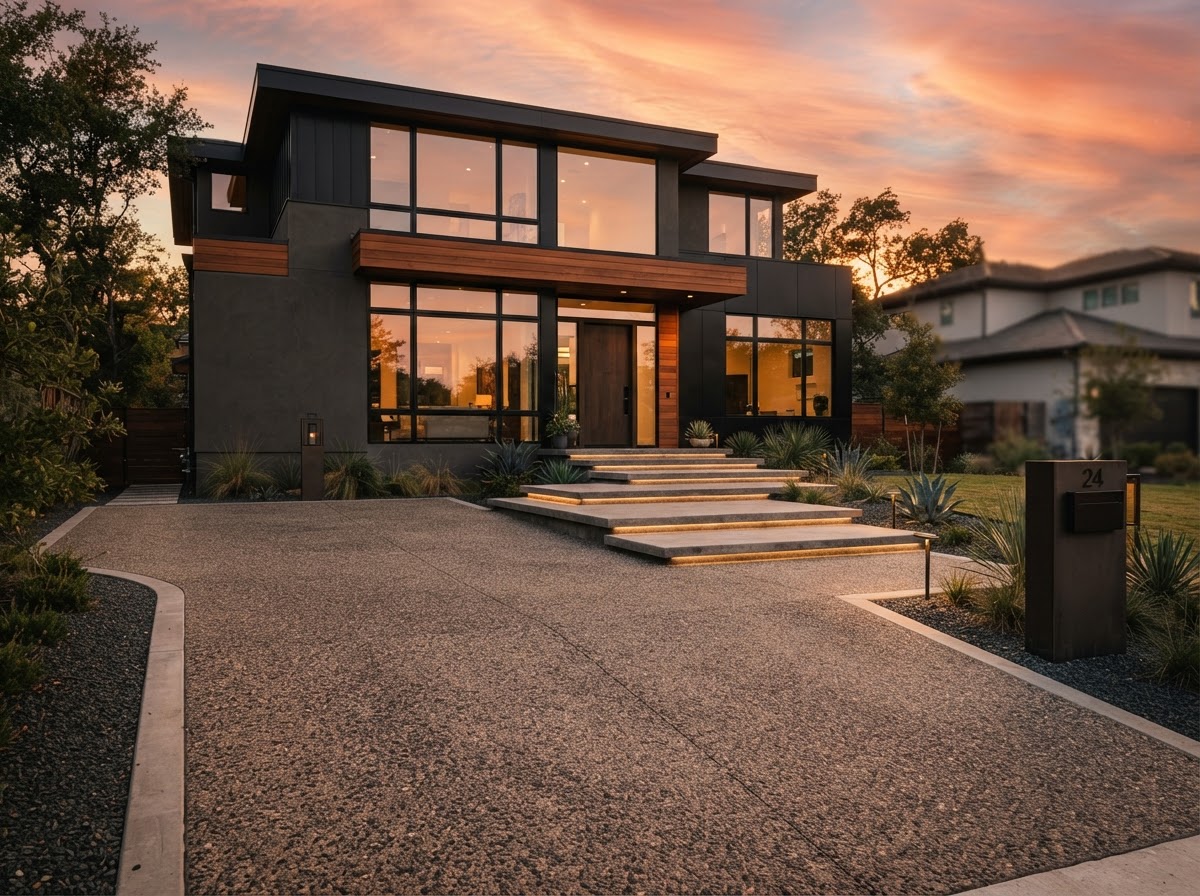 Exposed-Aggregate Driveway
