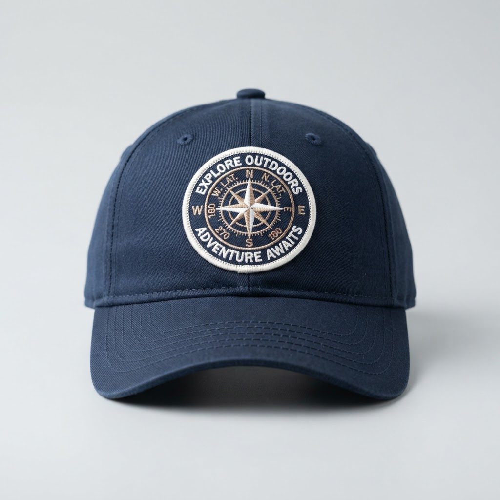 Compass Rose — New Era New Era NE404, Navy, Embroidered Patch