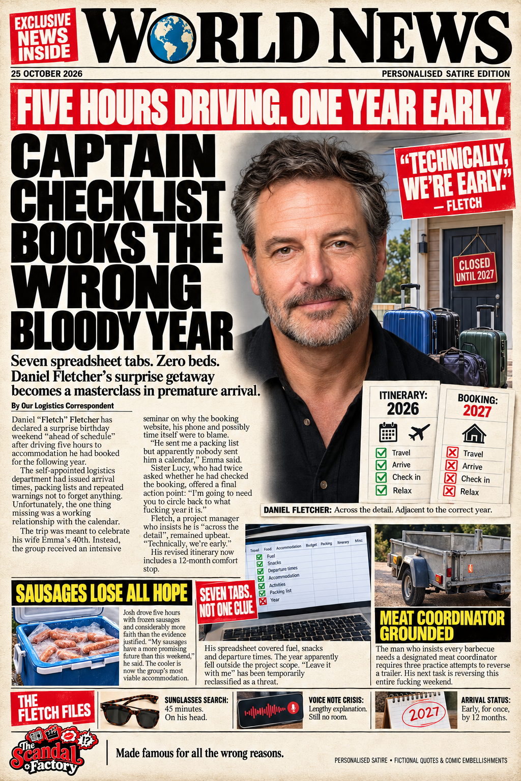 The Breaking News Newspaper — Your mate did something stupid. We made it front-page news.
