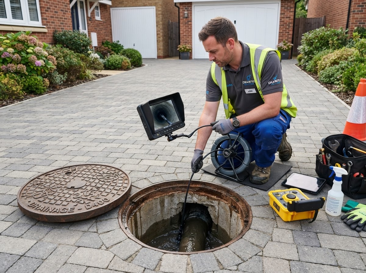 Routine drain inspection and maintenance chamber check