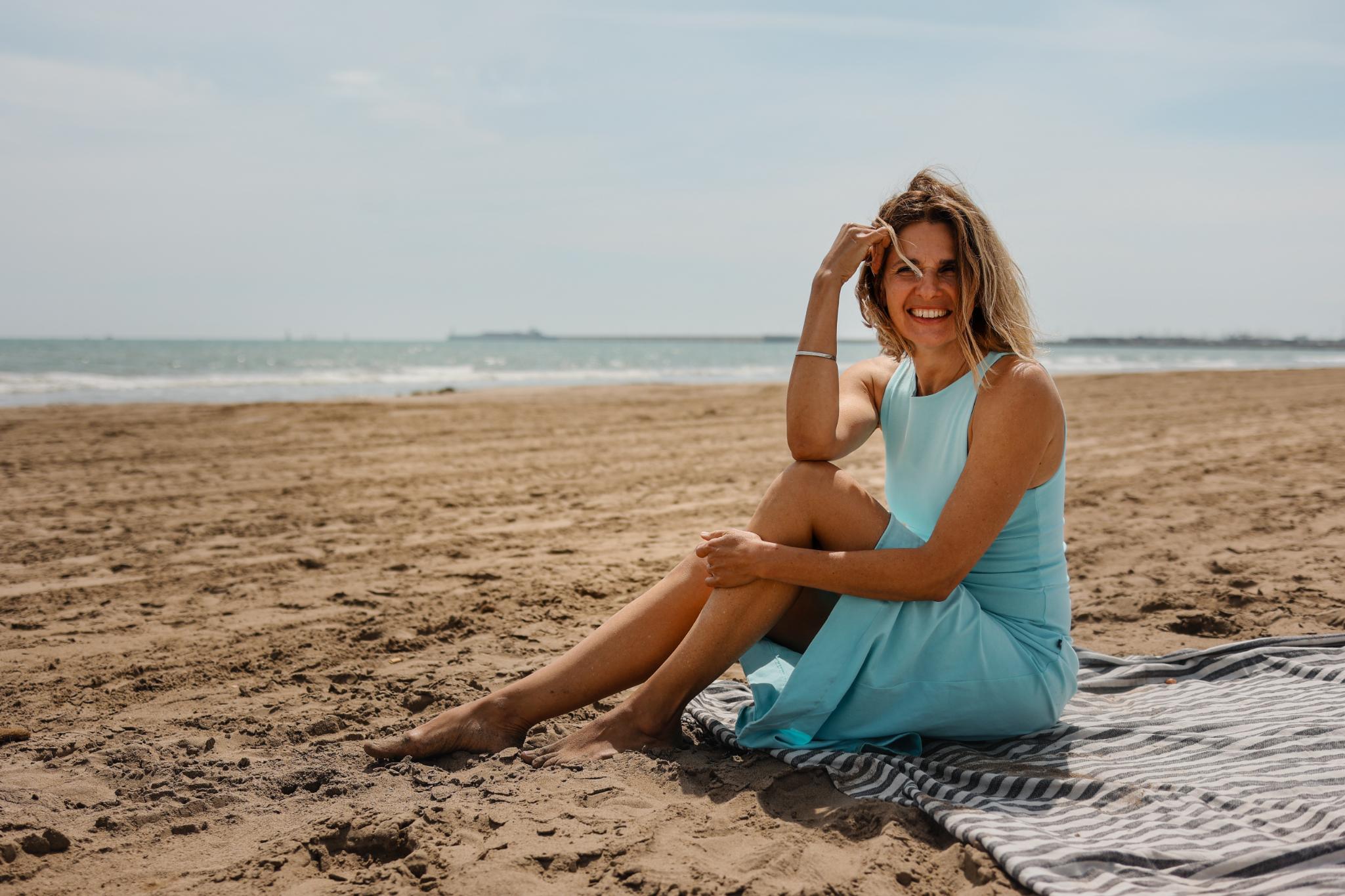 Sophie on the beach in Gran Canaria