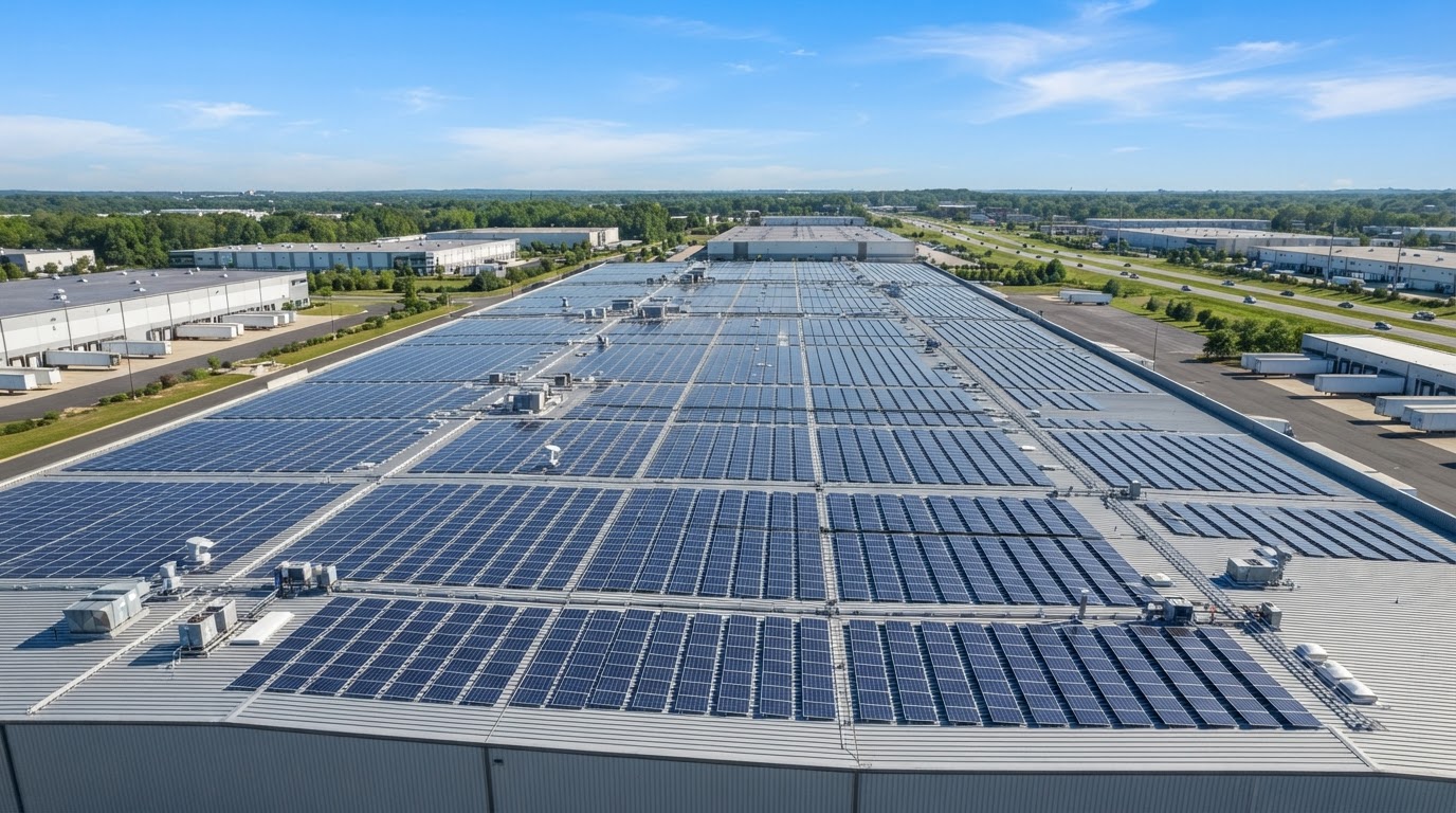 Commercial solar installation