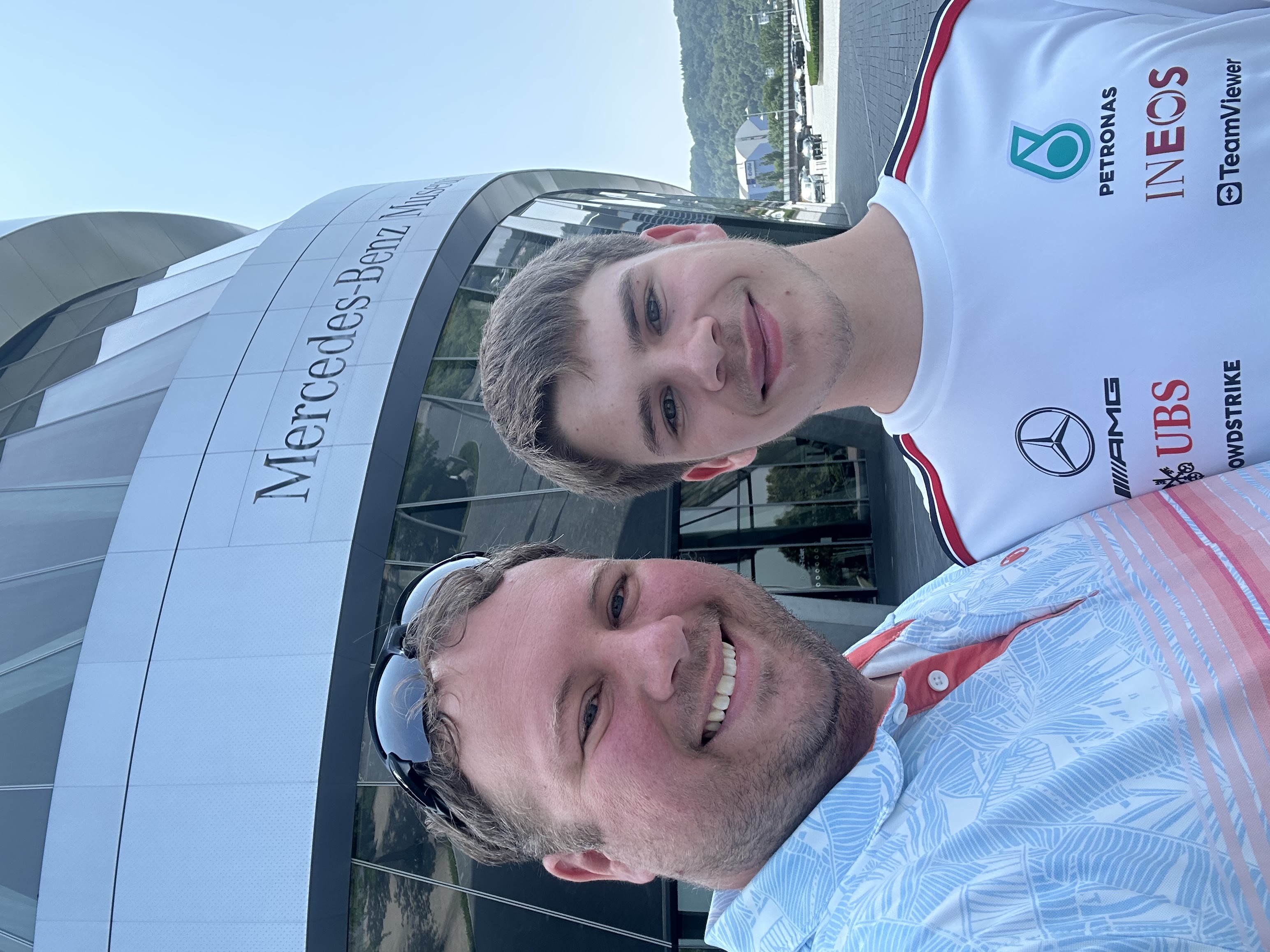 Alan & Sebastian at the Mercedes-Benz Museum