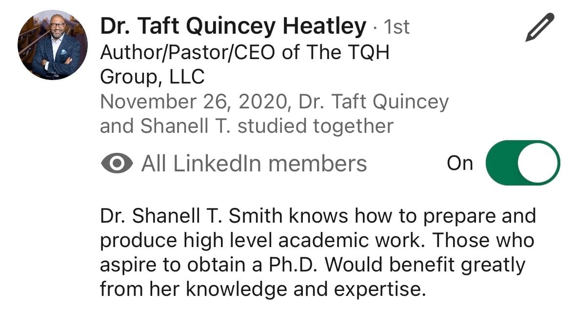LinkedIn recommendation 3