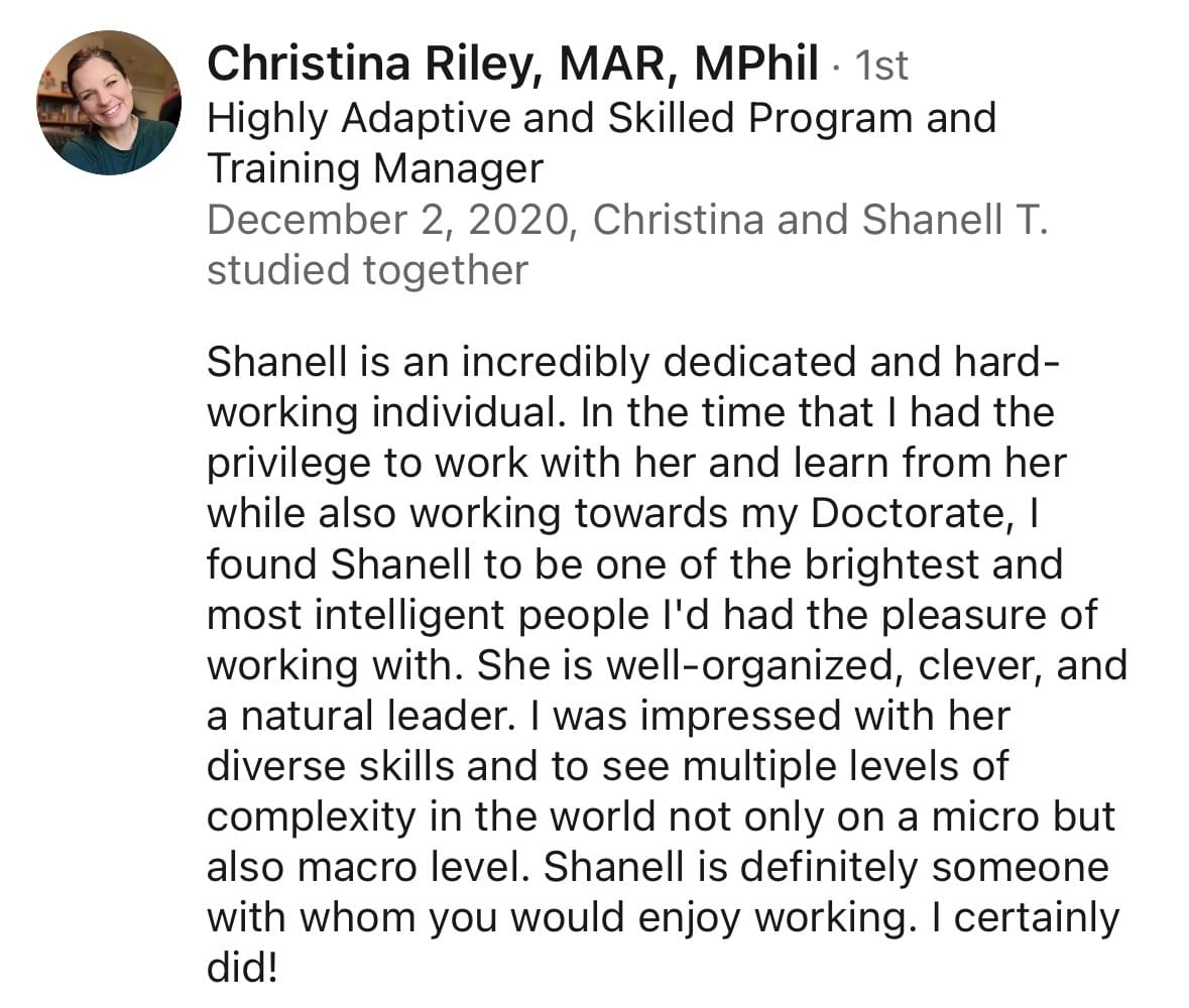 LinkedIn recommendation 6