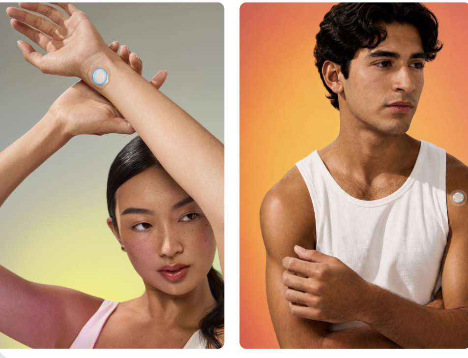 LifeWave X39 phototherapy patches applied on the wrist and arm