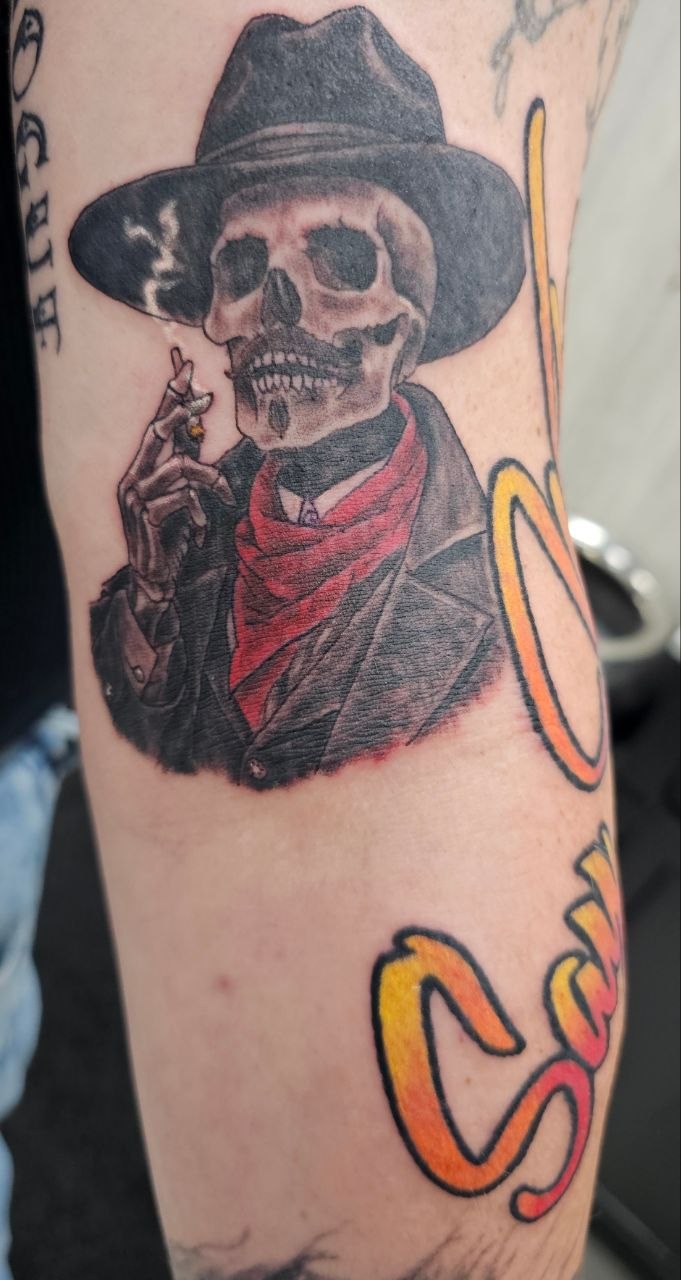 Smoking Skeleton Cowboy