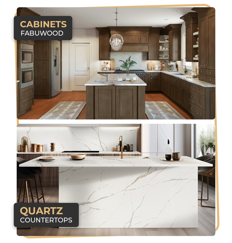 Premium Cabinets and Quartz Countertops combination